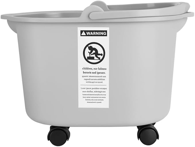 10pcs Rolling Mop Bucket with 360° Swivel Wheels, 20 Quart Heavy Duty Plastic for Large Cleaning Jobs, Fits Most Mops and Brushes, Commercial and Home Use. Compatible with GAVORA