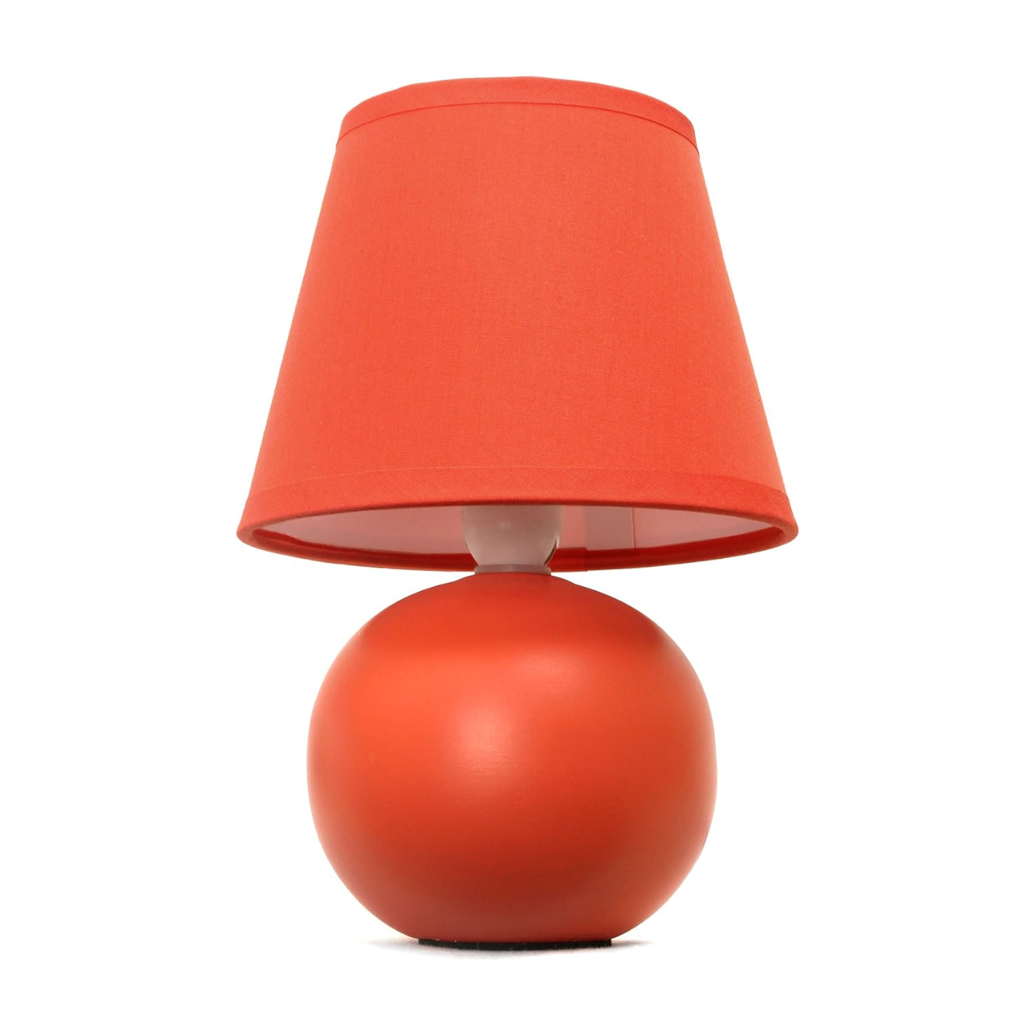 Simple Designs LT2008-ORG Mini Ceramic Globe Table Lamp, Orange