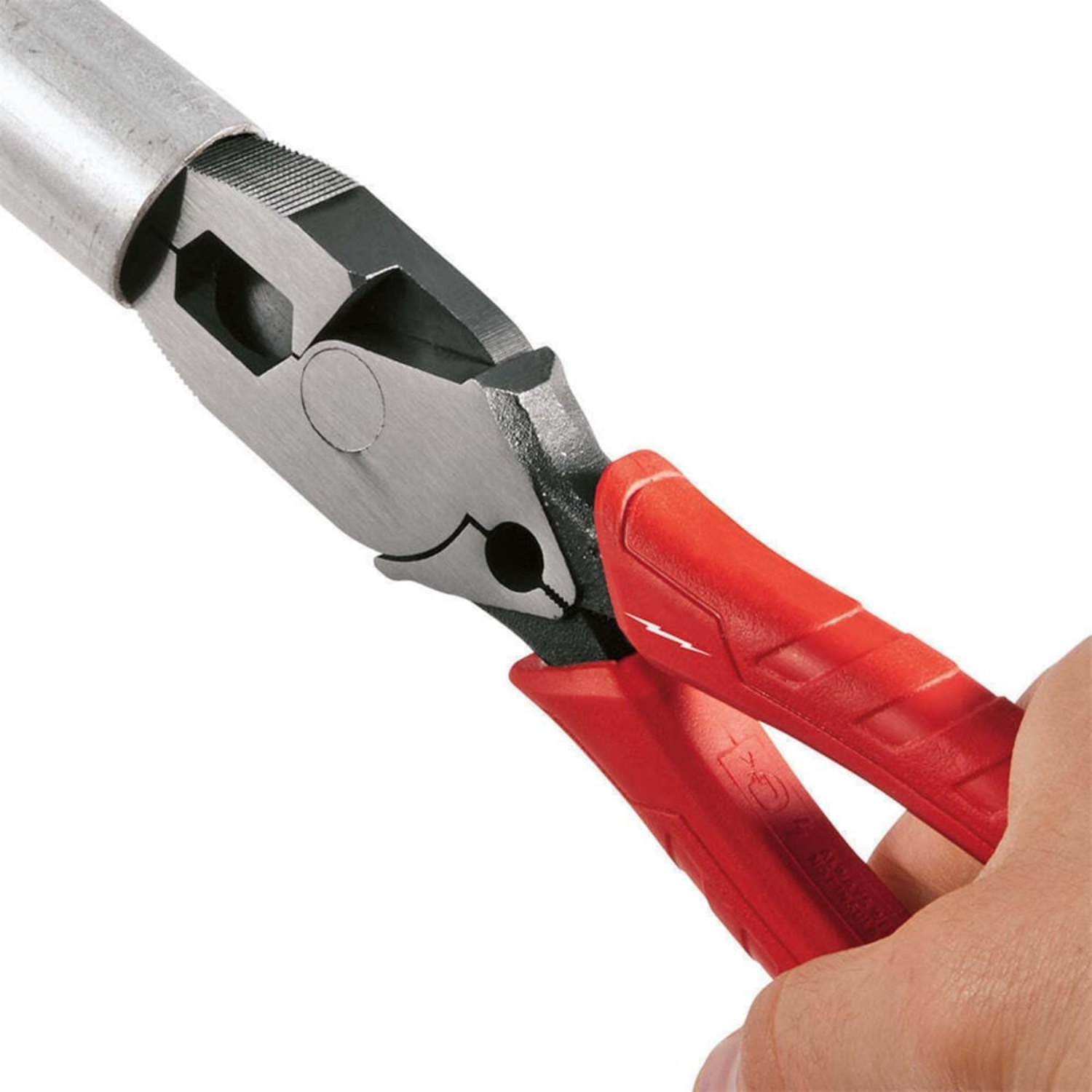 48-22-6100 9 In. High-Leverage Steel Linemans Plier With Fish