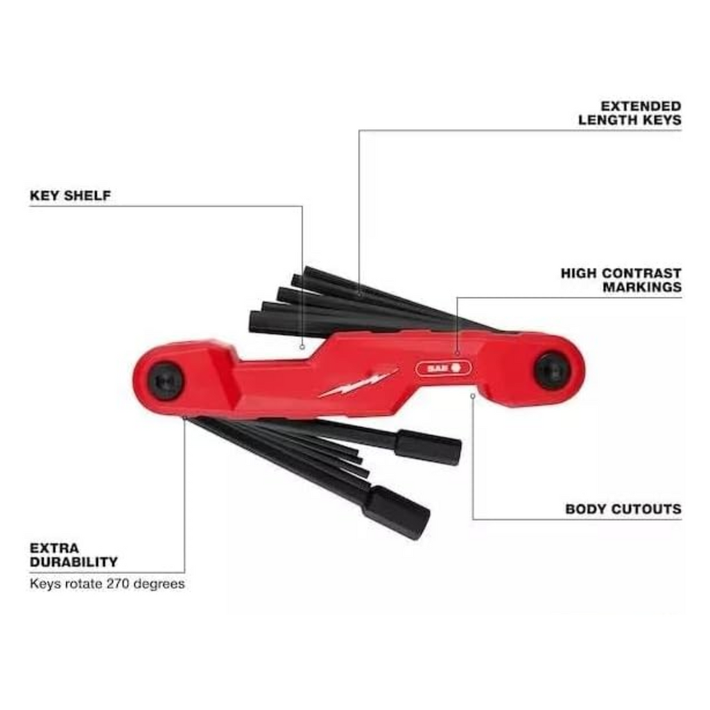 48-22-2180 11-Key Electrician's Folding Hex Key Set