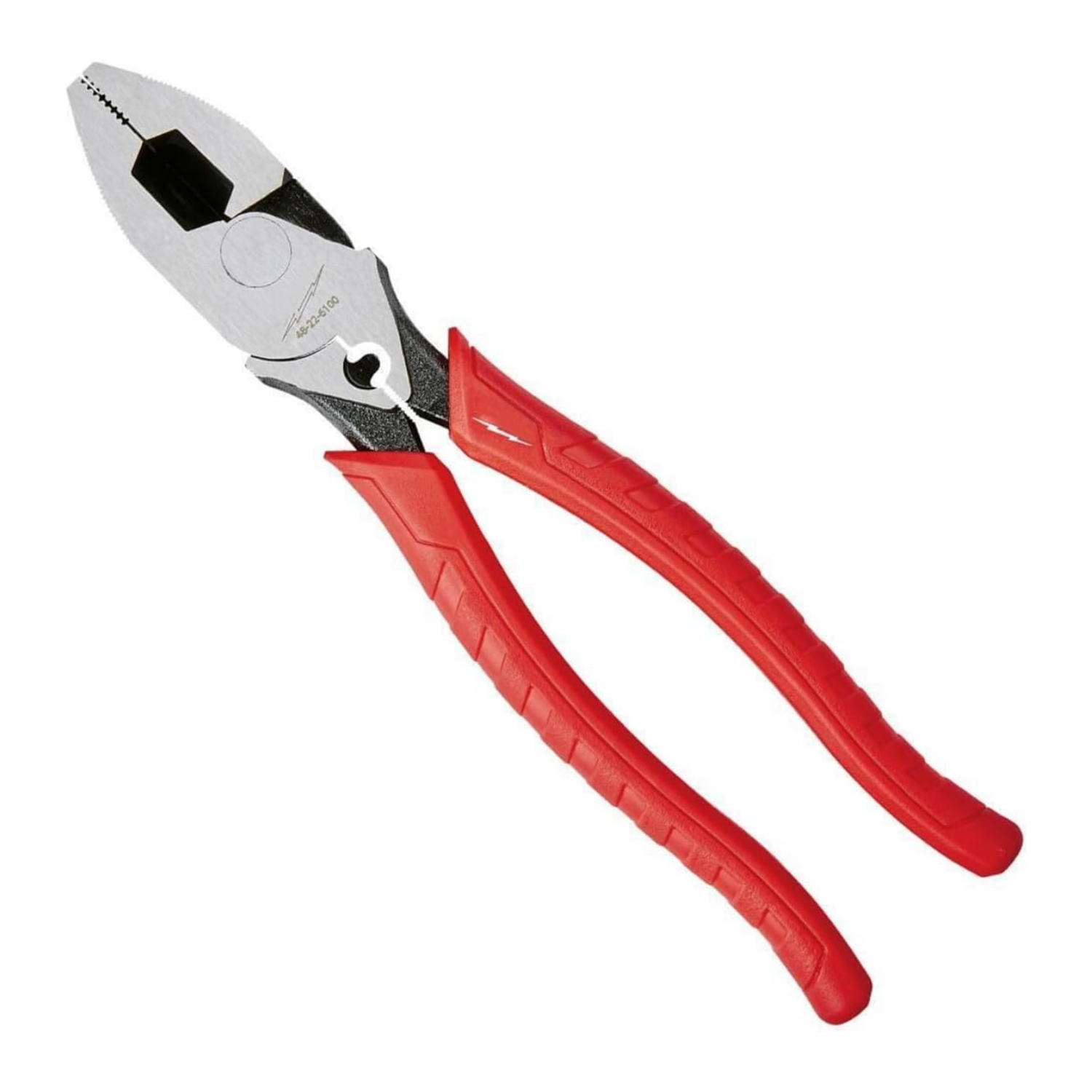 48-22-6100 9 In. High-Leverage Steel Linemans Plier With Fish